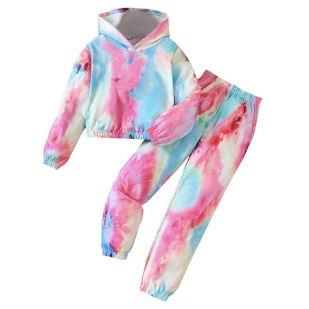 Toddler Girls Outfits Long Sleeve Tie Dye Hoodie Tops And Pants 2Pcs Set Children Kids Fall Winter Clothing Set for Girls Size 3-4T
Toddler Girls Outfits Long Sleeve Tie Dye Hoodie Tops And Pants 2Pcs Set Children Kids Fall Winter Clothing Set for Girls Size 3-4T
