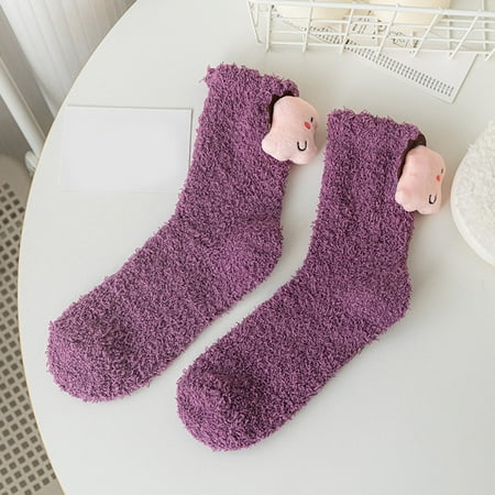 4 pair Womens Coral Fleece Socks Autumn And Winter Cute Thick Piled Thermal Floor Socks Color Random
4 pair Womens Coral Fleece Socks Autumn And Winter Cute Thick Piled Thermal Floor Socks Color Random