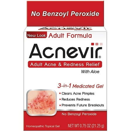 ACNEVIR Adult Acne & Redness Relief Gel 0.75 oz (Pack of 6)