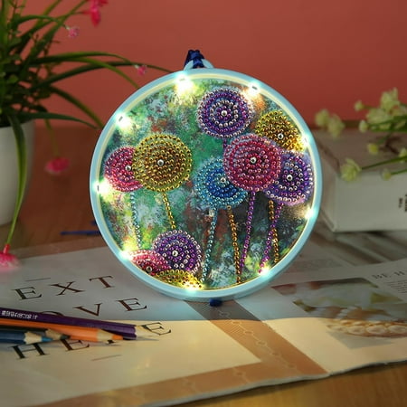 NIUREDLTD Round DIY Diamond Painted Night Light For Home Decor And Creative Lifestyle
NIUREDLTD Round DIY Diamond Painted Night Light For Home Decor And Creative Lifestyle