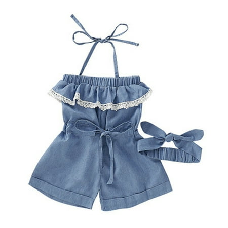 TAIAOJING Baby Romper Toddler Kids Girls Denim Lace Belt Suspender Bodysuit Clothes Onesie Outfit 5-6 Years
TAIAOJING Baby Romper Toddler Kids Girls Denim Lace Belt Suspender Bodysuit Clothes Onesie Outfit 5-6 Years