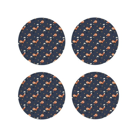 Matuu Cartoon Fox for Cup Coasters Set of 4 Leather Coasters Desk Coasters for Office Measures 4” x 4”-Round Shape
Matuu Cartoon Fox for Cup Coasters Set of 4 Leather Coasters Desk Coasters for Office Measures 4” x 4”-Round Shape