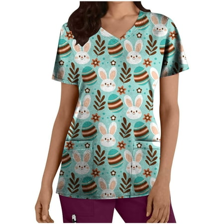 LWZWM Summer Easter Blouse for Women Short Sleeve V Neck Graphic Scrub Shirt Vacation T-Shirt Workout Tops Camp Tops Business Tee Green XXL
LWZWM Summer Easter Blouse for Women Short Sleeve V Neck Graphic Scrub Shirt Vacation T-Shirt Workout Tops Camp Tops Business Tee Green XXL