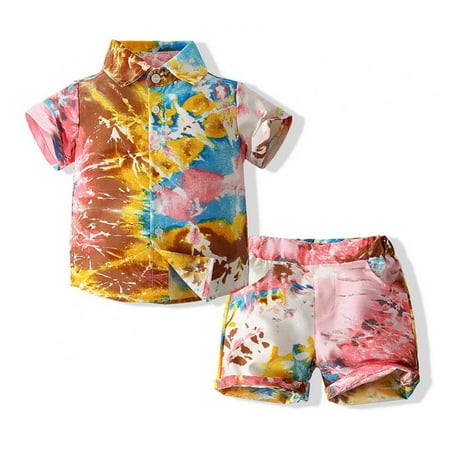 Baozhu Baptism Outfits for Boys Infant Kids Tie-dyed Print Short Sleeve Button Down Shirt Top+shorts Suits Hawaiian Outfit Toddler Baby Boy Gentleman Shorts Sets 1-2 Years
Baozhu Baptism Outfits for Boys Infant Kids Tie-dyed Print Short Sleeve Button Down Shirt Top+shorts Suits Hawaiian Outfit Toddler Baby Boy Gentleman Shorts Sets 1-2 Years