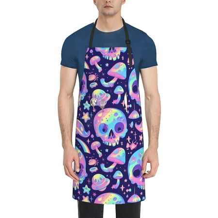 Adobk Aprons Adjustable Bib Aprons with 2 Pockets Cooking Kitchen Chef Apron for Women and Men-Men-crystal Skull mushroom
Adobk Aprons Adjustable Bib Aprons with 2 Pockets Cooking Kitchen Chef Apron for Women and Men-Men-crystal Skull mushroom