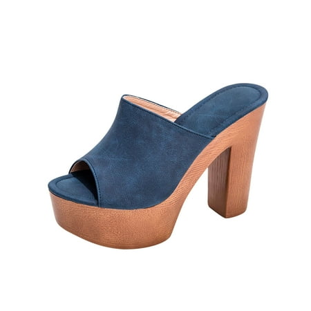Babysbule Womens Shoes Clearance Summer New Style Fish Mouth Slippers Sexy Thick Heels Fashion High Heels Women
Babysbule Womens Shoes Clearance Summer New Style Fish Mouth Slippers Sexy Thick Heels Fashion High Heels Women