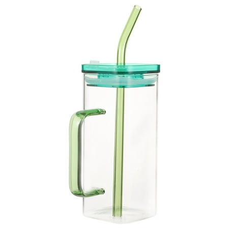 1 Set of Square Glass Cup Simple Design Iced Coffee Cup Household Glass Bottle with Handle
1 Set of Square Glass Cup Simple Design Iced Coffee Cup Household Glass Bottle with Handle