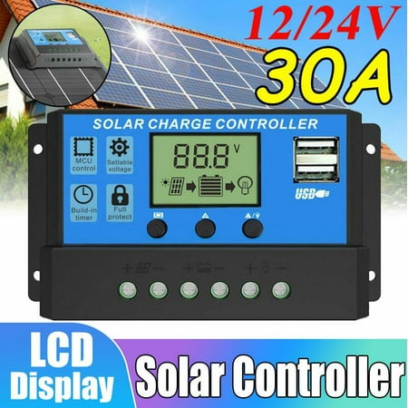 CNKOO 30A PWM Solar Panel Regulator Charge Controller 12V/24V Auto Focus Tracking with LCD Display
CNKOO 30A PWM Solar Panel Regulator Charge Controller 12V/24V Auto Focus Tracking with LCD Display