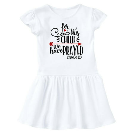 Inktastic For This Child We Have Prayed Red Arrow and Heart Gift Baby Girl Dress