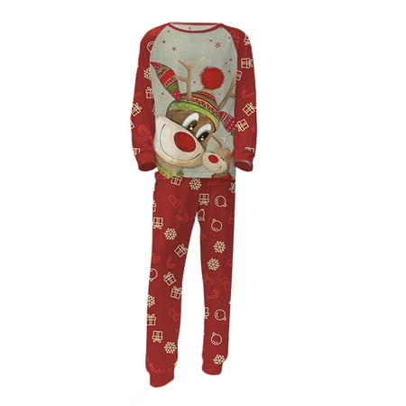 Amuver Family Christmas Pajamas Matching Set Cartoon Elk Print Long-Sleeve Tops with Pants Sleepwear for Adults Kids
Amuver Family Christmas Pajamas Matching Set Cartoon Elk Print Long-Sleeve Tops with Pants Sleepwear for Adults Kids