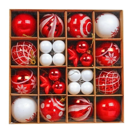 Christmas Ball Ornaments | 42pcs Red and White Christmas Ball Set | Shatterproof Christmas Decorations Tree Balls Christmas Tree Decoration Pendant for Wedding Party Decor
Christmas Ball Ornaments | 42pcs Red and White Christmas Ball Set | Shatterproof Christmas Decorations Tree Balls Christmas Tree Decoration Pendant for Wedding Party Decor