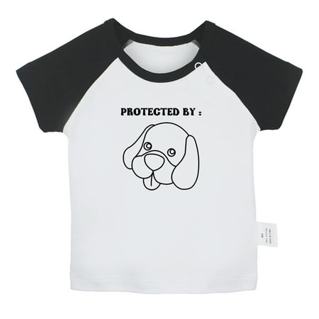 iDzn Protected by Dog Funny T shirt For Baby Newborn Babies T-shirts Infant Tops 0-24M Kids Graphic Tees Clothing (Short Black Raglan T-shirt 0-6 Months)
iDzn Protected by Dog Funny T shirt For Baby Newborn Babies T-shirts Infant Tops 0-24M Kids Graphic Tees Clothing (Short Black Raglan T-shirt 0-6 Months)