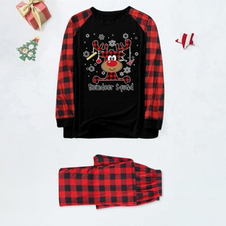 Dad Man Christmas Set Family Clothes Matching Cute Christmas Plaid Long Sleeve Tops Pants Sweatshirt Pajamas Outfits Clothes