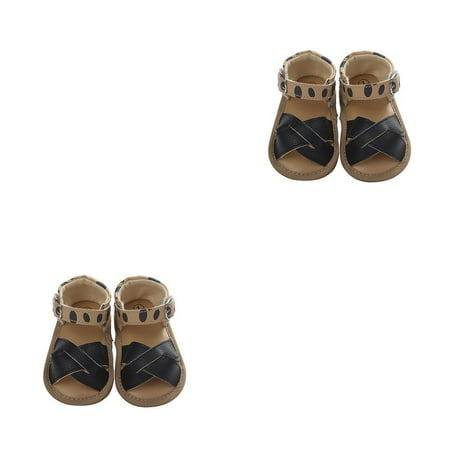 2pcs 1 Pair Baby Walking Sandals Newborn Babies Girls Non-slip Open Toe Design Sandals Leather Shoes Black S
2pcs 1 Pair Baby Walking Sandals Newborn Babies Girls Non-slip Open Toe Design Sandals Leather Shoes Black S