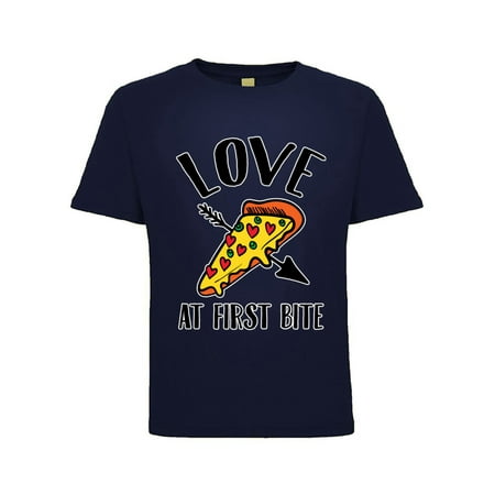 Love at First Bite Cute Pizza Heart Humor Toddler Crew Graphic T-Shirt Navy 2T 
Love at First Bite Cute Pizza Heart Humor Toddler Crew Graphic T-Shirt Navy 2T