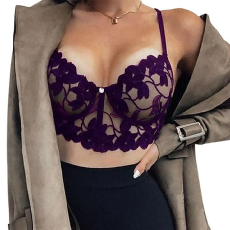 Invisible Bralette Original Support Bra For Women Lingerie Purple 2XL