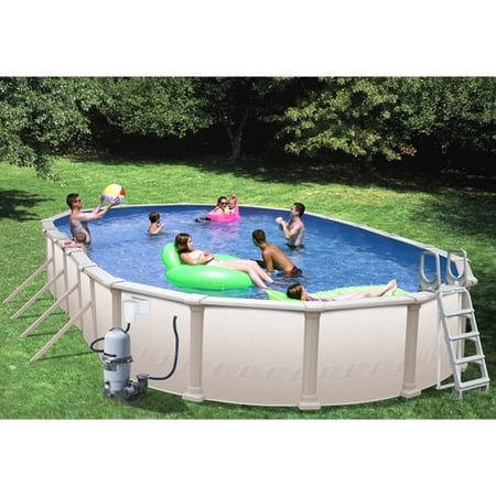 ground pool above oval frame heritage swimming walmart coated vinyl accessories