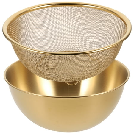Frcolor 1 Set of Rice Strainer Stainless Steel Vegetable Washing Basin Fruit Colander Kitchen Strainer
Frcolor 1 Set of Rice Strainer Stainless Steel Vegetable Washing Basin Fruit Colander Kitchen Strainer