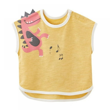 Taykoo Yellow Boys Sleeveless Top Cartoon Dinosaur T-Shirt Summer Infant Cotton Soft Clothing
Taykoo Yellow Boys Sleeveless Top Cartoon Dinosaur T-Shirt Summer Infant Cotton Soft Clothing