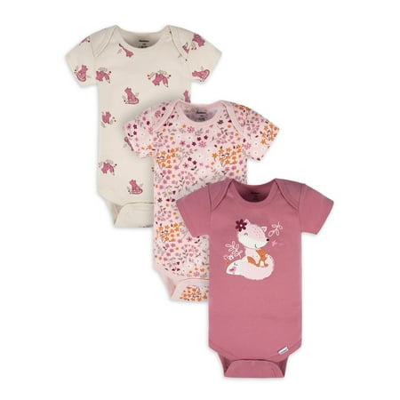 Gerber Baby Girl Bodysuit 3-Pack Sizes Preemie -12 Months
