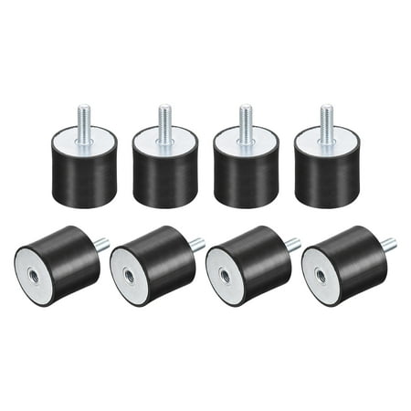 Rubber Mount 10 Pack M8 Male/Female Vibration Isolator Shock Absorber D40mmxH40mm