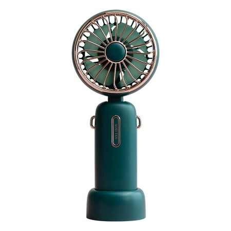 Handheld Fan 4800mAh Battery Operated Mini Portable Personal Cooling Fan USB Rechargeable Wearable Hanging Neck Fans for Women Men Multi-Functional 6-20 Hours Strong Airflow 3 Speeds-Green