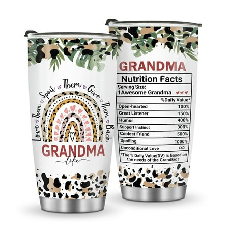 Jekeno Gifts for Grandmom - Stainless Steel Tumbler With Lid 20oz - Gift Ideas for Leopard Rainbow Lovers&Birthday Gifts For Women,Mothers Day Christmas Gifts for Women From Grandson Grandduaghter
Jekeno Gifts for Grandmom - Stainless Steel Tumbler With Lid 20oz - Gift Ideas for Leopard Rainbow Lovers&Birthday Gifts For Women,Mothers Day Christmas Gifts for Women From Grandson Grandduaghter