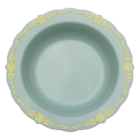 5 oz Robin Blue Victorian Design Wedding and Holiday Dinner Bowls - 20 Ct.