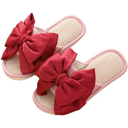 CoCopeaunts Slippers for Women Open Toe House Slipper with Bowknot Breathable Cotton and Linen Slippers with Memory Foam Soft Silk Slippers
CoCopeaunts Slippers for Women Open Toe House Slipper with Bowknot Breathable Cotton and Linen Slippers with Memory Foam Soft Silk Slippers