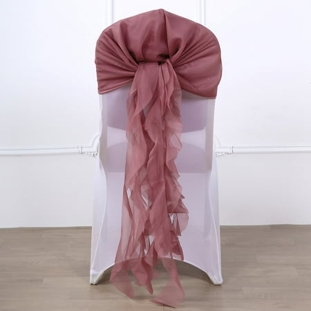 1 Set Mauve/Cinnamon Rose Chiffon Hoods With Ruffles Willow Chiffon Chair Sashes - Pack of 1 Sash
1 Set Mauve/Cinnamon Rose Chiffon Hoods With Ruffles Willow Chiffon Chair Sashes - Pack of 1 Sash