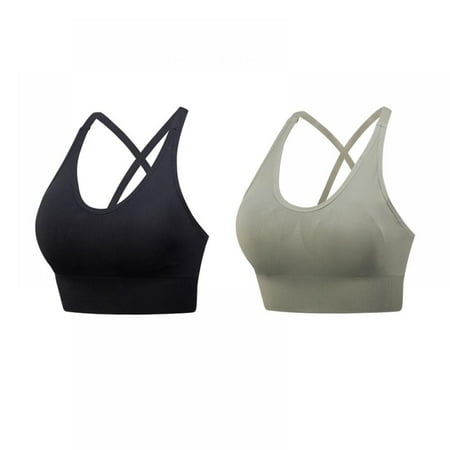 Running Sports Bras for Women High Impact Support - Double Shoulder Strap Beauty Back Yoga Exercise Quick DryIng Fitness Underwear(2-Packs)
Running Sports Bras for Women High Impact Support - Double Shoulder Strap Beauty Back Yoga Exercise Quick DryIng Fitness Underwear(2-Packs)