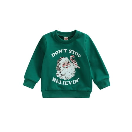 IZhansean Toddler Baby Boy Girl Christmas Sweatshirt Long Sleeve Santa Letter Shirts Pullover Tops Green 12-18 Months
IZhansean Toddler Baby Boy Girl Christmas Sweatshirt Long Sleeve Santa Letter Shirts Pullover Tops Green 12-18 Months