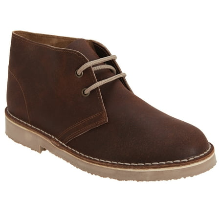 Roamers Adults Unlined Distressed Leather Desert Boots
