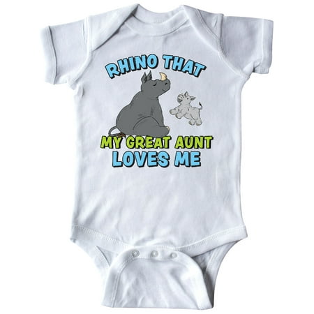 Inktastic Rhino That My Great Aunt Loves Me with Cute Rhinos Gift Baby Boy or Baby Girl Bodysuit
Inktastic Rhino That My Great Aunt Loves Me with Cute Rhinos Gift Baby Boy or Baby Girl Bodysuit
