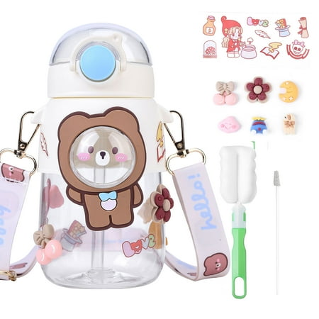 Yucurem 720ml Water Cup Straw Cute Bear Kettle Gift Sports Drinkware (White+4pcs Set)
Yucurem 720ml Water Cup Straw Cute Bear Kettle Gift Sports Drinkware (White+4pcs Set)