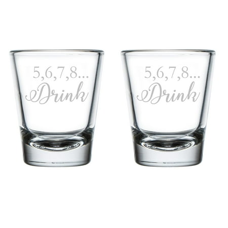 Set of 2 Shot Glasses 1.75oz Shot Glass 5 6 7 8 Drink Funny Gift Cheer Mom Coach Choreographer
Set of 2 Shot Glasses 1.75oz Shot Glass 5 6 7 8 Drink Funny Gift Cheer Mom Coach Choreographer