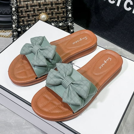 European and American style bowknot slippers Women‘s Outdoor Women‘s beach shoes summer new fashion non-slip soft bottom sandals
European and American style bowknot slippers Women‘s Outdoor Women‘s beach shoes summer new fashion non-slip soft bottom sandals