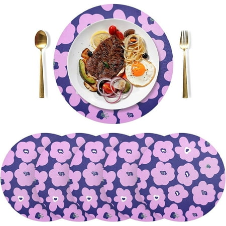 Coolnut Trendy Violet Flower Placemats 6Pcs Holidays PVC Weave Place Mats Table Mats Non-Slip Easy to Clean for Home Kitchen BBQ Party Table Decor 15.4×15.4in
Coolnut Trendy Violet Flower Placemats 6Pcs Holidays PVC Weave Place Mats Table Mats Non-Slip Easy to Clean for Home Kitchen BBQ Party Table Decor 15.4×15.4in