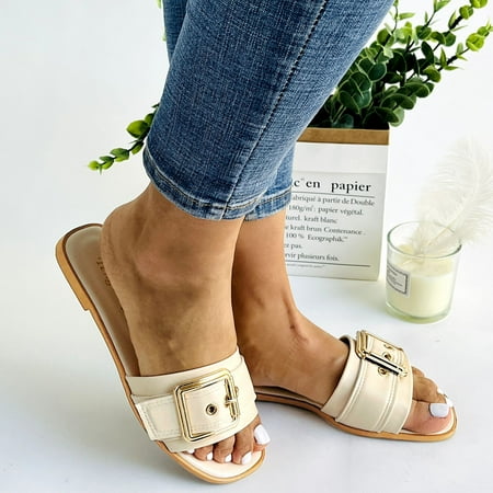 〖Yilirongyumm〗 Beige 39 Slippers For Women Flat Slippers Sandals Metal Sandals Ladies Buckle Women Summer Slippers Shoes Flip Slippers Women s Slipper
〖Yilirongyumm〗 Beige 39 Slippers For Women Flat Slippers Sandals Metal Sandals Ladies Buckle Women Summer Slippers Shoes Flip Slippers Women s Slipper