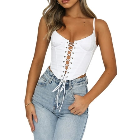 Yuemengxuan Women Fashionable Close-fitting Bandage Camisole Solid Color V-neck Tanks
Yuemengxuan Women Fashionable Close-fitting Bandage Camisole Solid Color V-neck Tanks