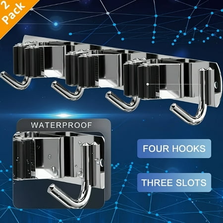 JZERQB Metal Sturdy 2pcs Broom Holder Mop Hanger Wall Mount Organization System for Garden Kitchen Garage Tool Organizer with 6 Rack and 8 Hooks Space-Saving Storage Solution
JZERQB Metal Sturdy 2pcs Broom Holder Mop Hanger Wall Mount Organization System for Garden Kitchen Garage Tool Organizer with 6 Rack and 8 Hooks Space-Saving Storage Solution