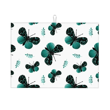 Dish Drying Mats for Kitchen Counter - black butterflies 18x24in Dish Drying Pad Coffee Mat with Hanging Loop Super Absorbent Kitchen Counter Mat Coffee Bar Accessories
Dish Drying Mats for Kitchen Counter - black butterflies 18x24in Dish Drying Pad Coffee Mat with Hanging Loop Super Absorbent Kitchen Counter Mat Coffee Bar Accessories