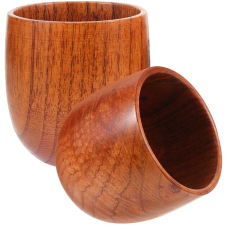 2pcs Wooden Big Belly Cup Wood Beer Tea Coffee Milk Water Cup Kitchen Cup