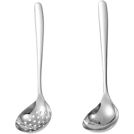 Egebert Soup Ladle Skimmer Slotted Spoon Set Stainless Steel Strainer Gravy Colander Hot Pot - Silver
Egebert Soup Ladle Skimmer Slotted Spoon Set Stainless Steel Strainer Gravy Colander Hot Pot - Silver