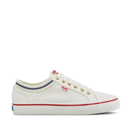 Keds Women s Jump Kick Rib Knit Collar in White/red 7 US