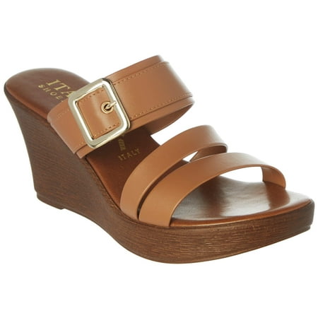 Italian Shoemaker Womens Rochelle Wedge 7 Luggage