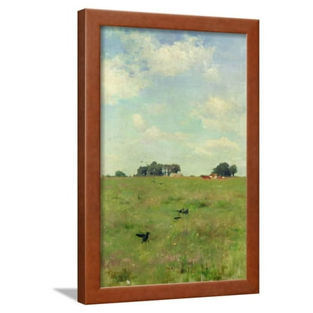 Field with Trees and Sky, or Landscape with Crows Framed Print Wall Art By Walter Frederick Osborne