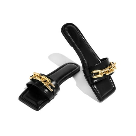 Women s Slippers 2022 Summer Transparent Chain Luxury Square Head Flat Heel Female plus size outdoor beach women slides Sandals
Women s Slippers 2022 Summer Transparent Chain Luxury Square Head Flat Heel Female plus size outdoor beach women slides Sandals