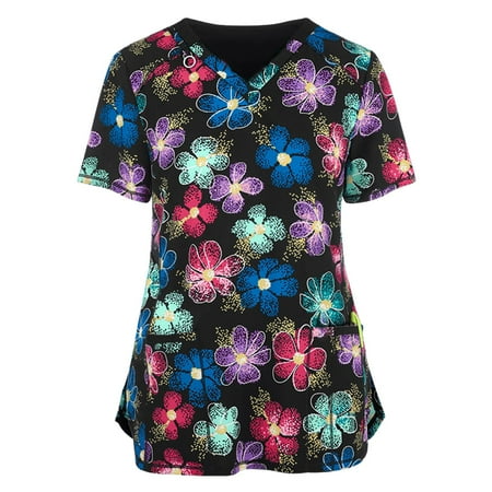 UDAXB Womens Nursing Scrub Tops Valentine s Day Love Heart Printed Working Uniform Short Sleeve V-Neck Workwear Blouse T-shirt with Pockets
UDAXB Womens Nursing Scrub Tops Valentine s Day Love Heart Printed Working Uniform Short Sleeve V-Neck Workwear Blouse T-shirt with Pockets