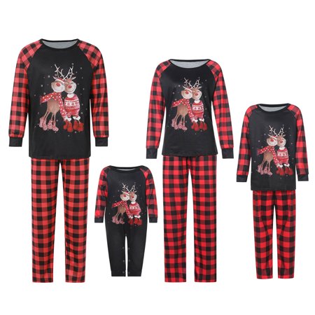Matching Family Christmas Pajamas Red Deer Plaid Xmas Holiday Sleepwear Clothes Long Sleeve PJs Set
Matching Family Christmas Pajamas Red Deer Plaid Xmas Holiday Sleepwear Clothes Long Sleeve PJs Set